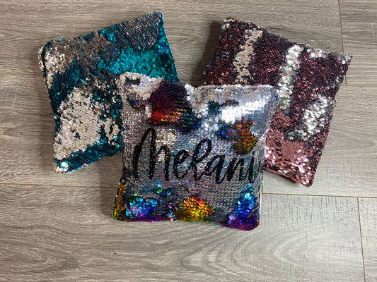 Personalized sequin pillow